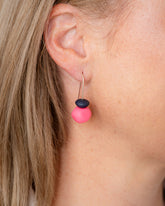Resin Rock Drop Earring - BRIGHT PINK